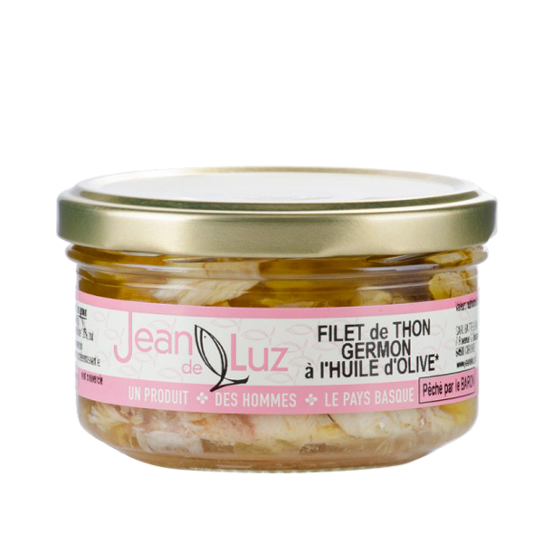 Filet de Thon Germon Huile d'Olive 140g - Conserverie Jean de Luz